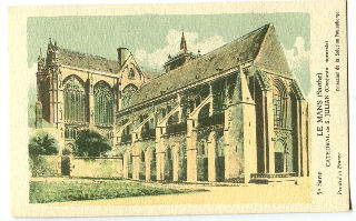 POSTAL ANTIGUA. LE MANS (SARTHE). CATEDRAL DE S. JULIAN (CONJUNTO NOROESTE), 5ª SERIE