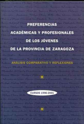 PREFERENCIAS ACADEMICAS Y PROFESIONALES DE LOS JOVENES DE LA PROVINCIA DE ZARAGOZA. ANALISIS COMPARATIVO Y REFLEXIONES. CURSOS 1996-2001.