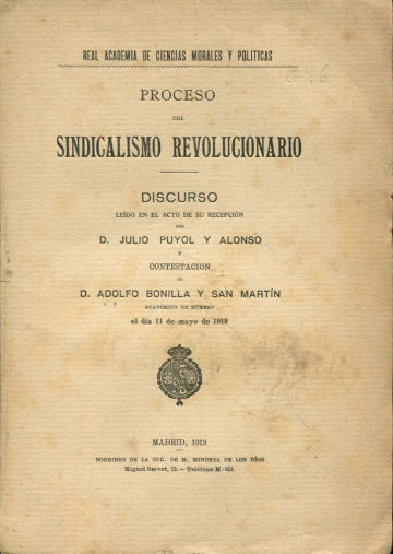 PROCESO DEL SINDICALISMO REVOLUCIONARIO.