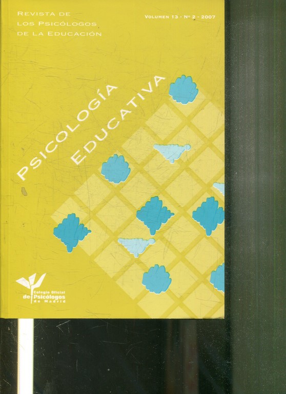 PSICOLOGIA EDUCATIVA. REVISTA DE LOS PSICOLOGOS DE LA EDUCACION. VOLUMEN 13, Nº 2.  2007.