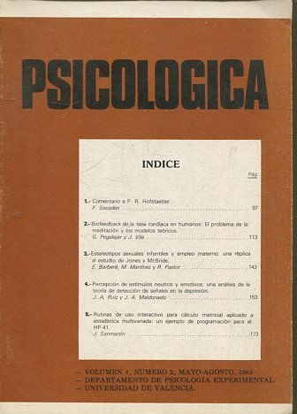 PSICOLOGIA. VOL: 4, Nº 2.