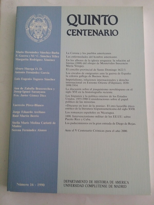 Quinto centenario. Num. 16 – 1990