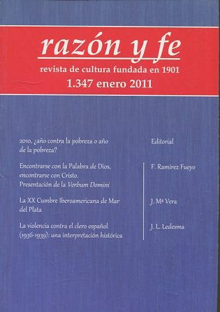 RAZON Y FE. REVISTA DE CULTURA FUNDADA EN 1901. TOMO 263.