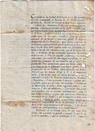 REAL DE CRETO DE SU MAJESTAD PARA QUE SE CELEBREN UNAS ROGATIVAS PUBLICAS DE ACCION DE GRACIAS , EN QUE UNIDOS LOS CORAZONES DE SUS VASALLOS CON EL SUYO, IMPLOREN DEL DIOS OMNIPOTENTE... POR SU ASCENSION AL TRONO.