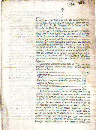 REAL ORDEN: SE HALLA EL ESTADO ECLESIASTICO COMPREHENDIDO,EN EL SERVICIO DE CRIADOS,COCHES Y DEMAS OBJETOS DE LUXO, EXIMIENDO DE EL A LA MULA O CABALLO DEL PARROCO QUE ADEMAS DE LA IGLESIA PRINCIPAL TENGA ALGUN ANEXO A QUIEN SERVIR Y A MEDICOS Y CIRUJANOS