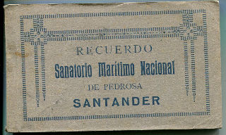 RECUERDO SANATORIO MARITIMO NACIONAL DE PEDROSA SANTANDER. ALBUM DE 19 POSTALES/SOUVENIR FROM SANATORIO MARITIMO NACIONAL. POSTCARDS ALBUM 19 POSTCARDS.