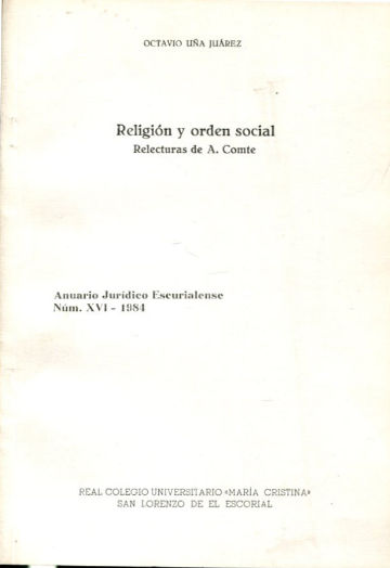 RELIGION Y ORDEN SOCIAL. RELECTURAS DE A. COMTE.