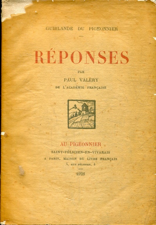 REPONSES. FRONTISPICE DE PAUL DE PIDOL. BADEAUX DE PHILIPPE BURNOT.