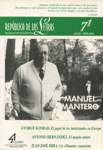 REPUBLICA DE LAS LETRAS Nº 71: MANUEL MANTERO.