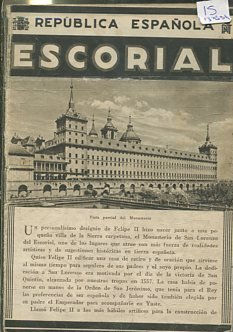 REPUBLICA ESPAÑOLA ESCORIAL.