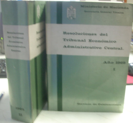 RESOLUCIONES DEL TRIBUNAL ECONOMICO ADMINISTRATIVO CENTRAL AÑO 1969 I Y II.