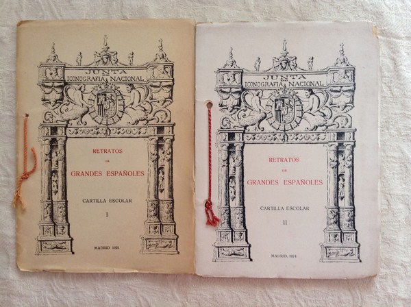 Retratos de grandes españoles. Cartilla escolar I y II. (2 tomos)