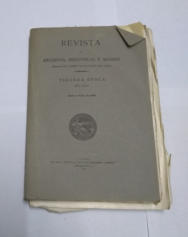 Revista de Archivos, Bibliotecas y Museos