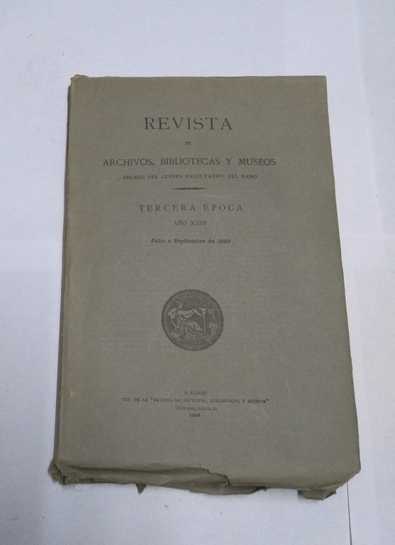 Revista de Archivos, Bibliotecas y Museos