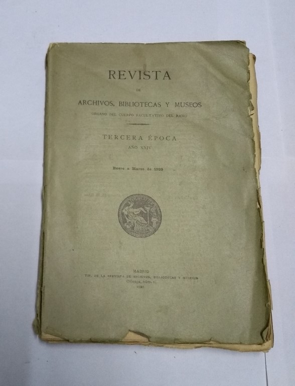 Revista de Archivos, Bibliotecas y Museos