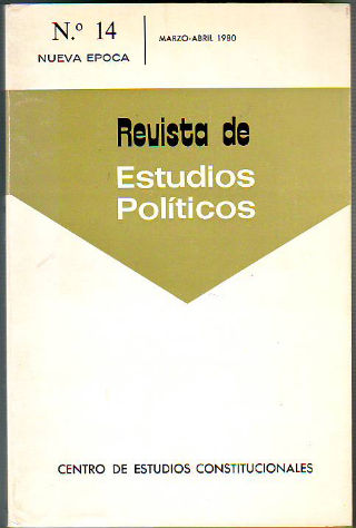 REVISTA DE ESTUDIOS POLÍTICOS. NUMERO 14. MARZO-ABRIL 1980.