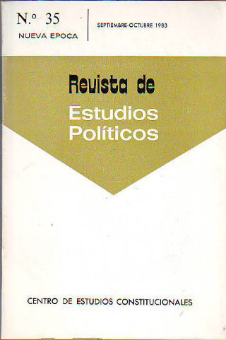 REVISTA DE ESTUDIOS POLÍTICOS. NUMERO 35. SEPTIEMBRE-OCTUBRE 1983.