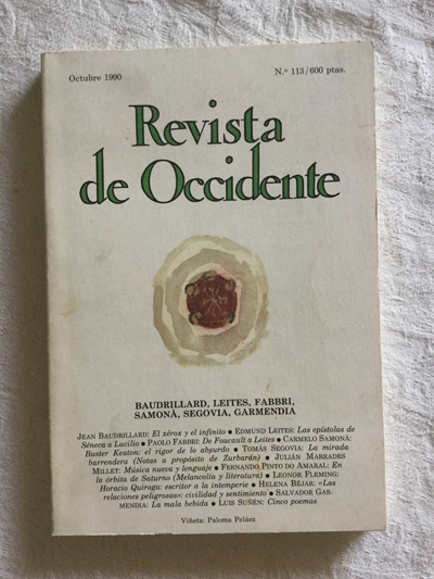 Revista de occidente Nº 113 – 1990