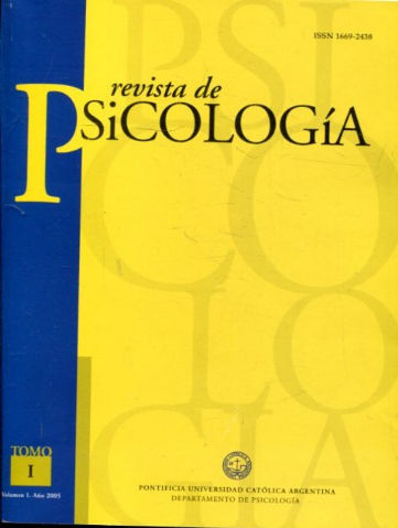 REVISTA DE PSICOLOGIA. JOURNAL OF PSYCHOLOGY. NUM. 1.