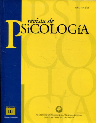 REVISTA DE PSICOLOGIA. JOURNAL OF PSYCHOLOGY. NUM. 3