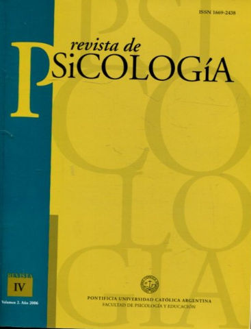 REVISTA DE PSICOLOGIA. JOURNAL OF PSYCHOLOGY. NUM. 4.