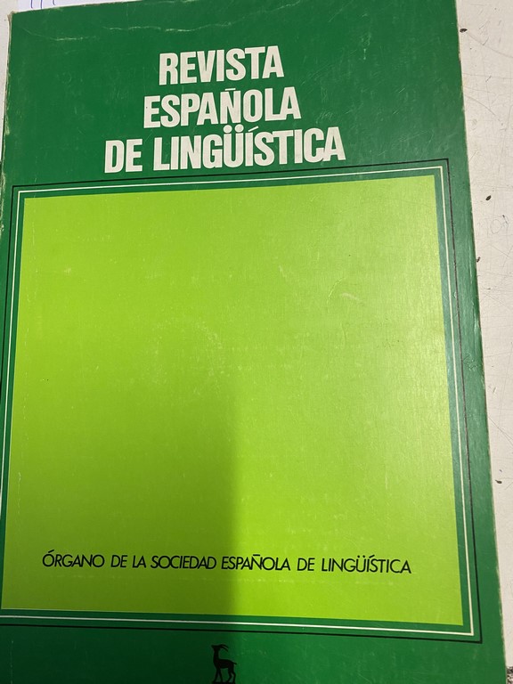 REVISTA ESPAÑOLA DE LINGÜÍSTICA 16, 1.