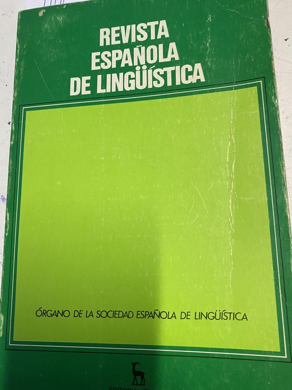 REVISTA ESPAÑOLA DE LINGÜÍSTICA 16, 2.