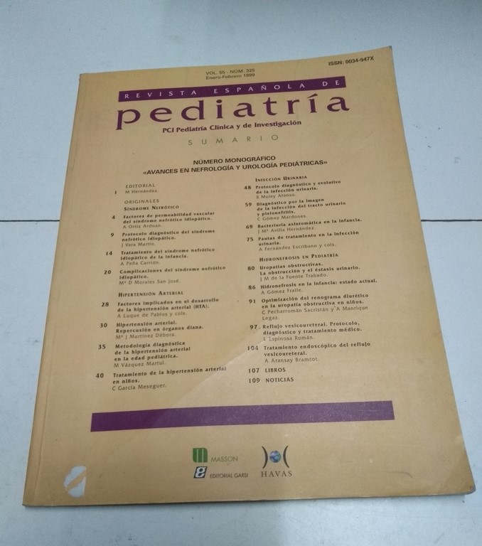 Revista española de Pediatría, vol. 55 – núm. 325