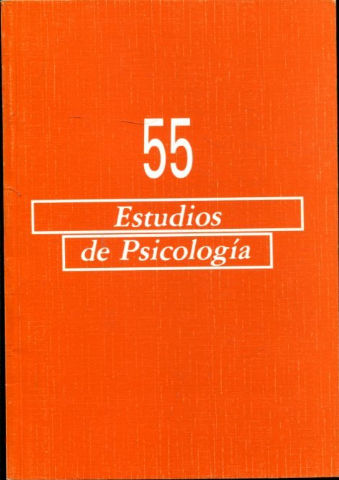 REVISTA ESTUDIOS DE PSICOLOGIA. NUM. 55. MONOGRAFICO: DIFERENCIAS INDIVIDUALES Y NUEVAS TECNICAS EN PSICOLOGIA.