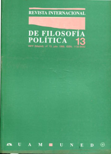 REVISTA INTERNACIONAL DE FILOSOFIA POLITICA. Nº 13: LA ECOLOGIA Y LOS LIMITES DEL LIBERALISMO.