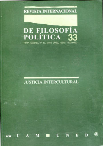 REVISTA INTERNACIONAL DE FILOSOFIA POLITICA. Nº 33: JUSTICIA INTERCULTURAL.