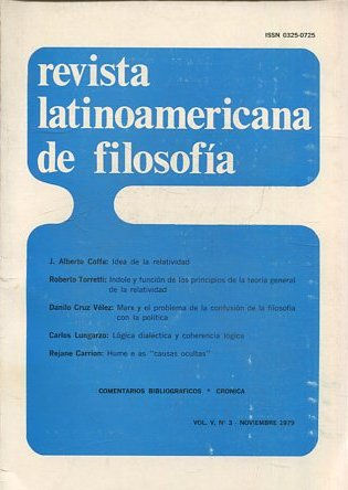 REVISTA LATINOAMERICANA DE FILOSOFIA. VOL.V - Nº 3-NOVIEMBRE 1979.