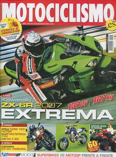 REVISTA MOTOCICLISMO.  EXTREMA.  NUMERO 2026 19 al 25 DE DICIEMBRE DE 2006.