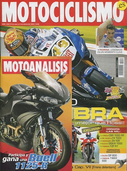 REVISTA MOTOCICLISMO. LORENZO ASOMBRA. NUMERO 2.084 29 al 4 de  ENEROAL 4 DE FEBRERO DE 2008.