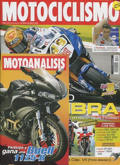 REVISTA MOTOCICLISMO. LORENZO ASOMBRA. NUMERO 2.084 29 al 4 de  ENEROAL 4 DE FEBRERO DE 2008.