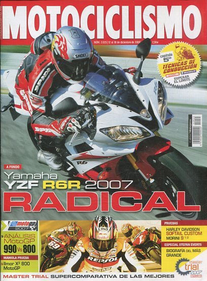 REVISTA MOTOCICLISMO.  RADICAL.  NUMERO 2025 12 AL 18 DE DICIEMBRE DE 2006.