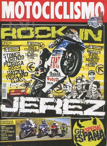 REVISTA MOTOCICLISMO. ROCK IN JEREZ. NUMERO 2.092 25 AL 31 DE MARZO DE 2008.