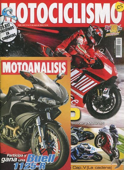 REVISTA MOTOCICLISMO. SOBRE HIELO.  NUMERO 2.082 15 al 21  de ENERO DE 2008.