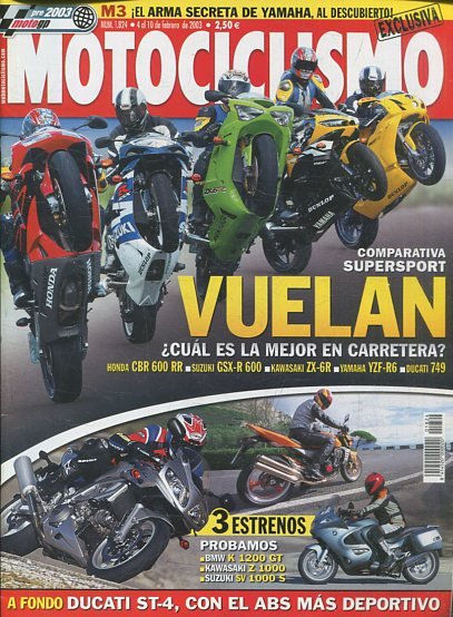 REVISTA MOTOCICLISMO. VUELAN. NUMERO 1824 4 al 10 de FEBRERO De 2003.