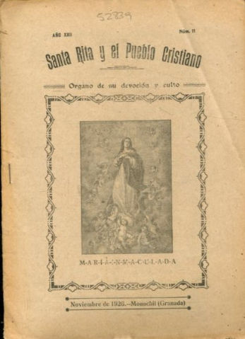 SANTA RITA Y EL PUEBLO CRISTIANO, ORGANO DE SU DEVOCION Y CULTO. AÑO XXII, NUM. 11.