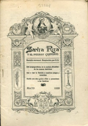 SANTA RITA Y EL PUEBLO CRISTIANO, ORGANO DE SU DEVOCION Y CULTO. AÑO XXIV, NUM. 5.