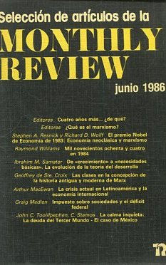 SELECCIÓN DE ARTICULOS DE LA MONTHLY REVIEW. JUNIO 1986.