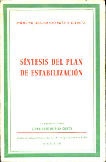 SINTESIS DEL PLAN DE ESTABILIZACION.