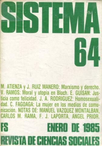 SISTEMA REVISTA DE CIENCIAS SOCIALES. NUM. 64.