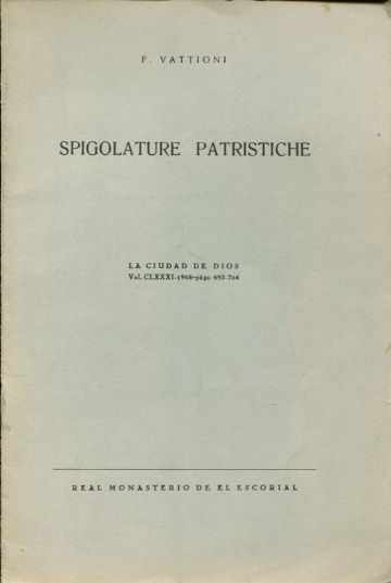 SPILOGATURE PATRISTICHE.