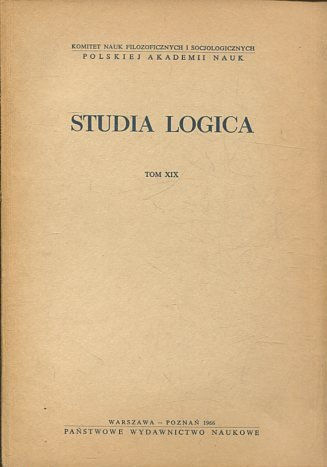 STUDIA LOGICA TOM XIX.