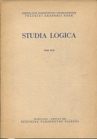 STUDIA LOGICA TOM XVII.