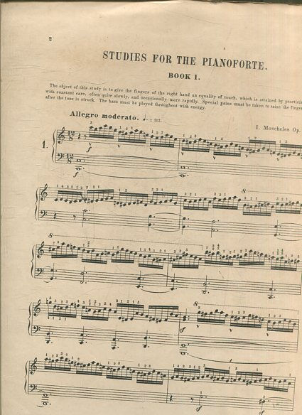 STUDIES FOR THE PIANOFORTE BOOK I, OP. 70.