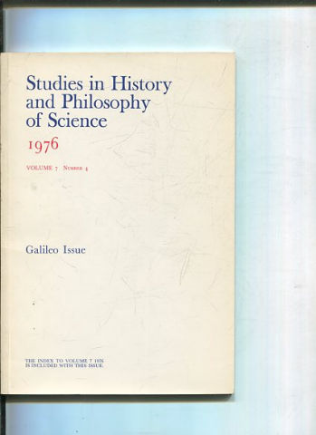 STUDIES IN HISTORY AND PHILOSOPHY OF SCIENCE. VOLUME 7 NUMBER 4.