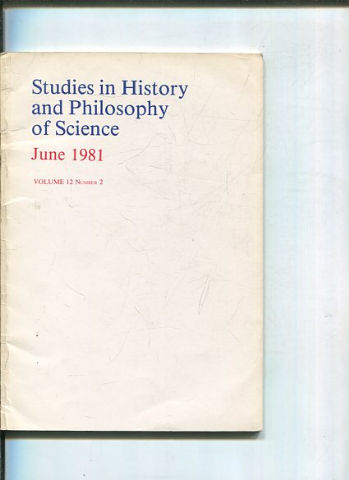 STUDIES IN HISTORY AND PHILOSOPHY OF SCIENCE. VOLUME 12  NUMBER 2.